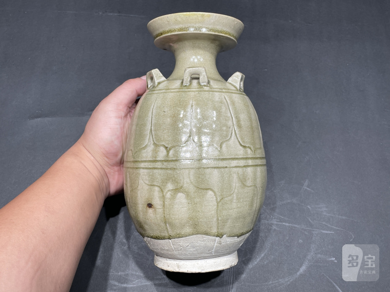 明 象州窑六系盘口壶（刻莲瓣） - 图3